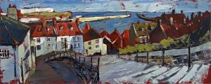 Susan Isaac - Early Morning Light, Whitby Steps