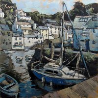 Susan Isaac - The Old Harbour Wall at Polperro