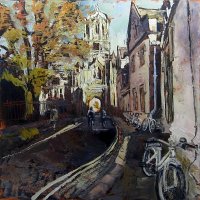 Susan Isaac - Tom Tower (Christ Church) from Pembroke Square, Oxford