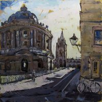 Susan Isaac - The Radcliffe & St Mary's Church from the corner of Brasenose, Oxford