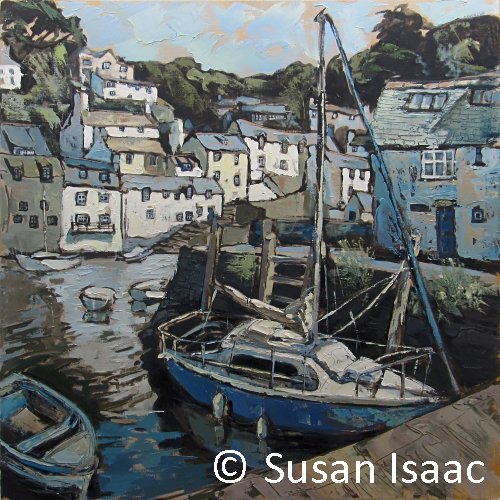 Susan Isaac - The Old Harbour Wall at Polperro