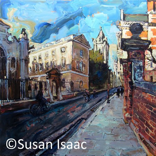 Susan Isaac - Peterhouse from Trumpington Street Cambridge