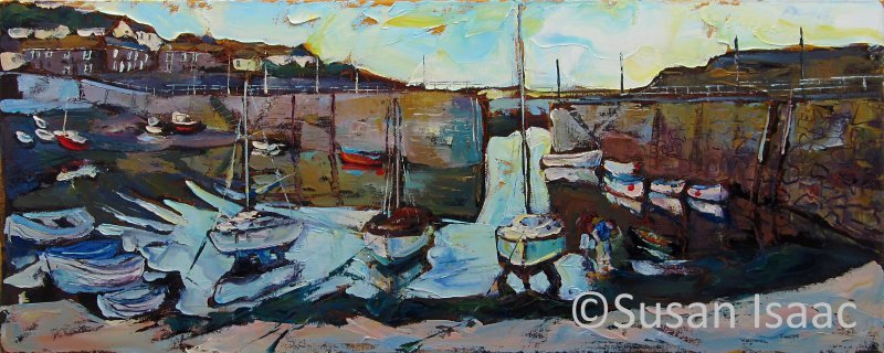 Susan Isaac - Mousehole Harbour in the Evening