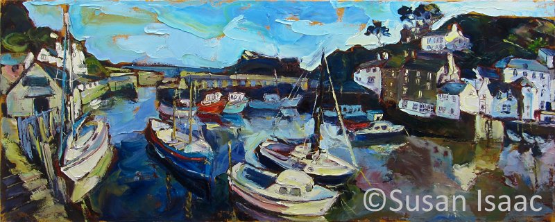 Susan Isaac - Polperro Harbour - Cornish painting