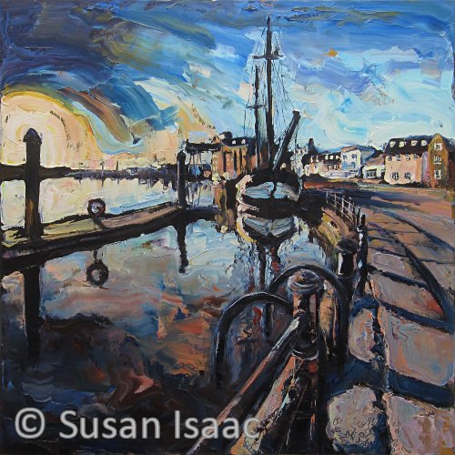Susan Isaac - ‘The Harbour at Wells-Next-The-Sea’. Shortlisted for the 2017 Sir John Hurt Art Prize (part of the Holt Festival)