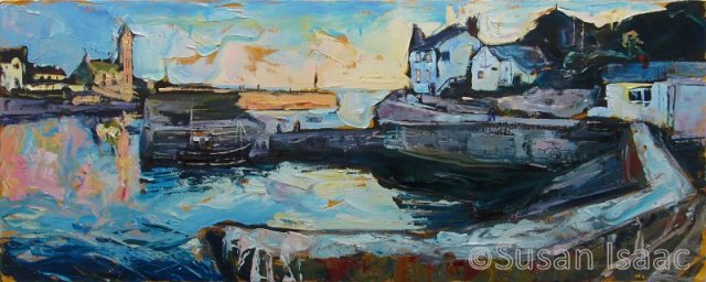 Susan Isaac - Evening Light at Porthleven
