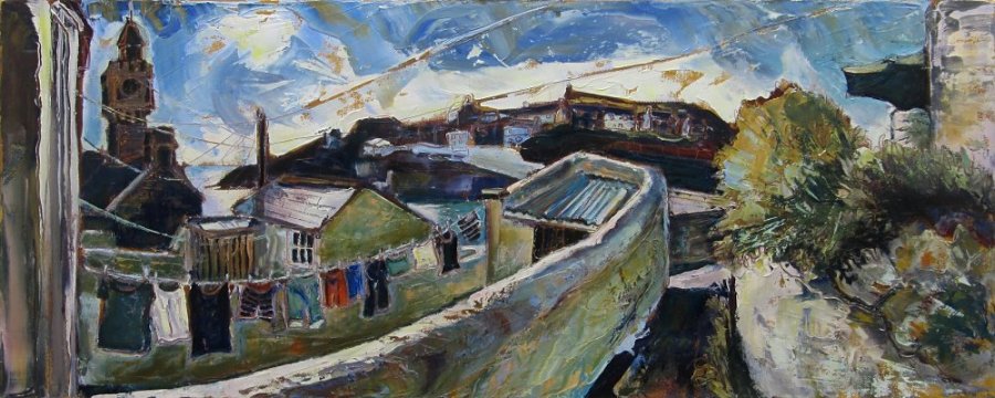 Susan Isaac - Porthleven from above the Institute