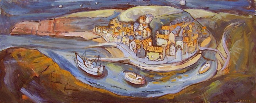 Susan Isaac - Staithes at Night (2006)
