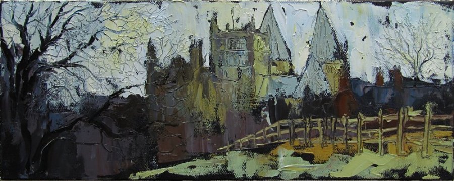 Susan Isaac - Southwell Minster (from Hill House Field) on an Autumn Evening