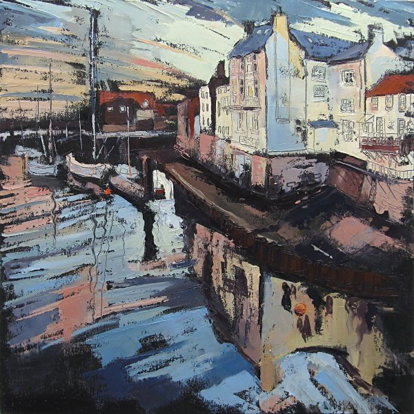 Susan Isaac - Old Whitby from the Swing Bridge (2010)