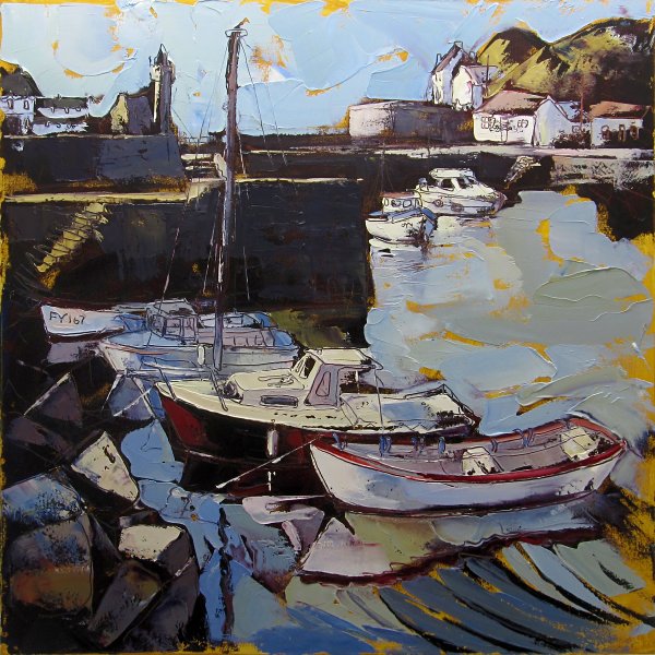 Susan Isaac - The Inner Harbour at Porthleven