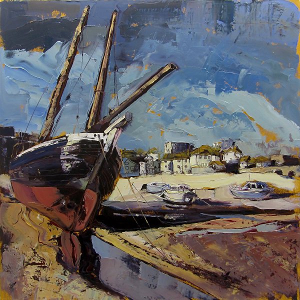 Susan Isaac - Low Tide at Harbour Beach St Ives