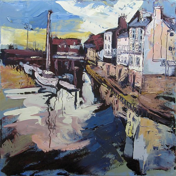 Susan Isaac - Old Whitby from the Swing Bridge (2012)