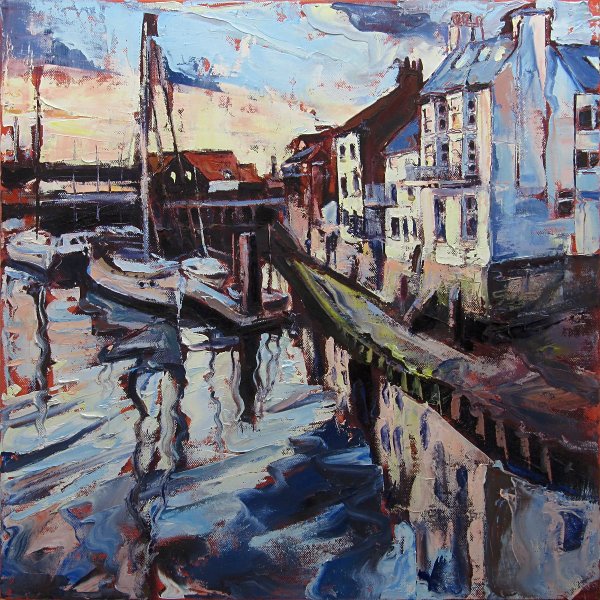 Susan Isaac - Old Whitby from the Swing Bridge (2014)