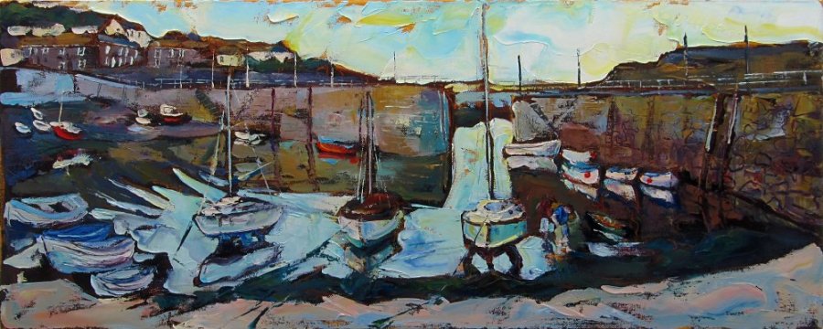 Susan Isaac - Mousehole Harbour in the Evening