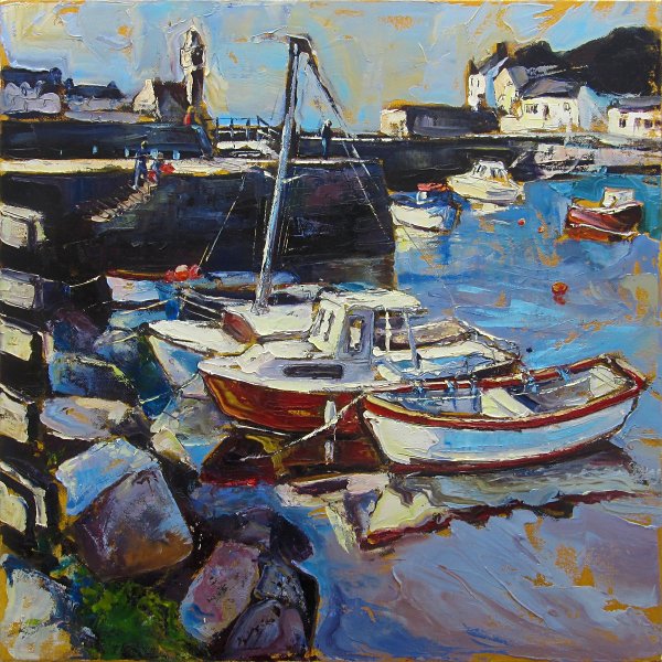 Susan Isaac - The Inner Harbour at Porthleven