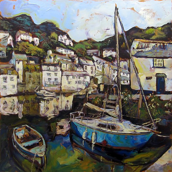 Susan Isaac - The Old Harbour Wall at Polperro