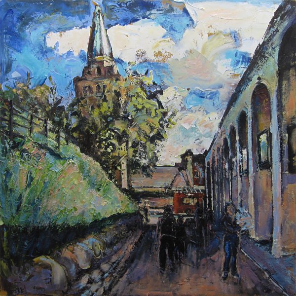 Susan Isaac - The Castle Mound and library tower of Nuffield College (2015)