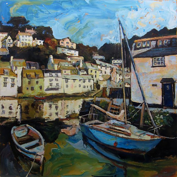 Susan Isaac - The Old Harbour Wall at Polperro