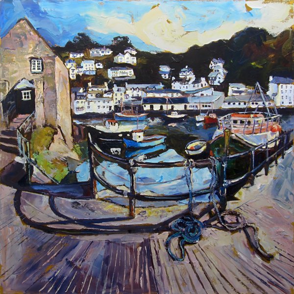 Susan Isaac - Polperro Harbour from The Quay