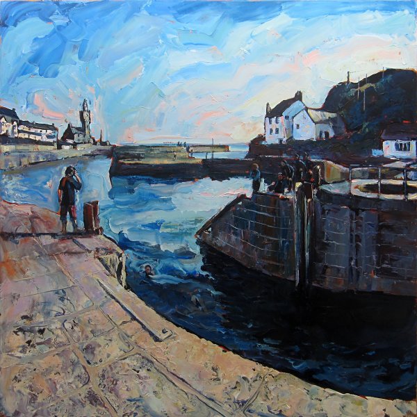 829 Susan Isaac - Bathers Porthleven