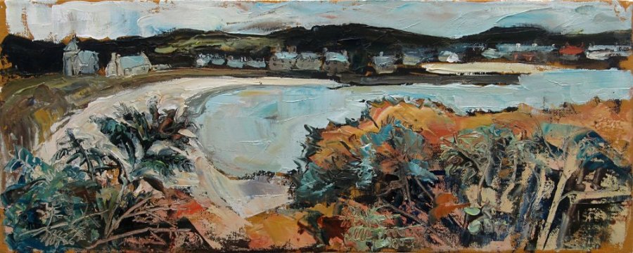 Susan Isaac - Old Grimsby Harbour from below the Blockhouse on Tresco (2019)