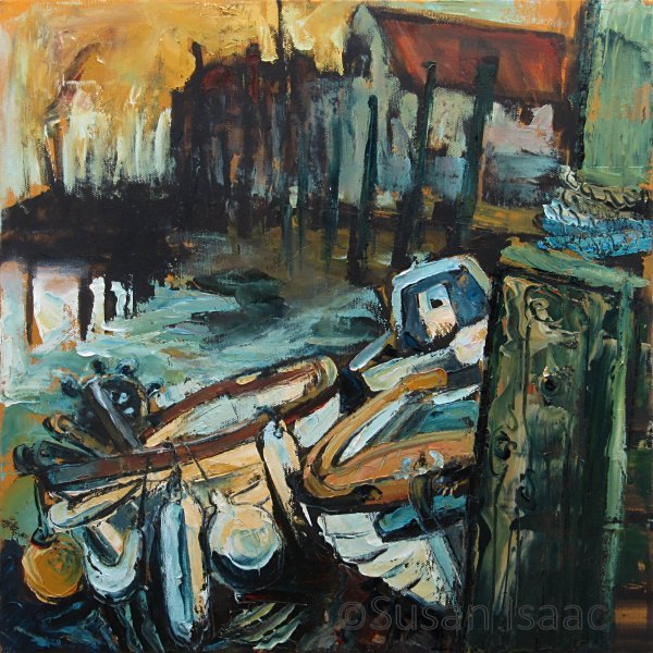 Susan Isaac - Three Boats in Blakeney