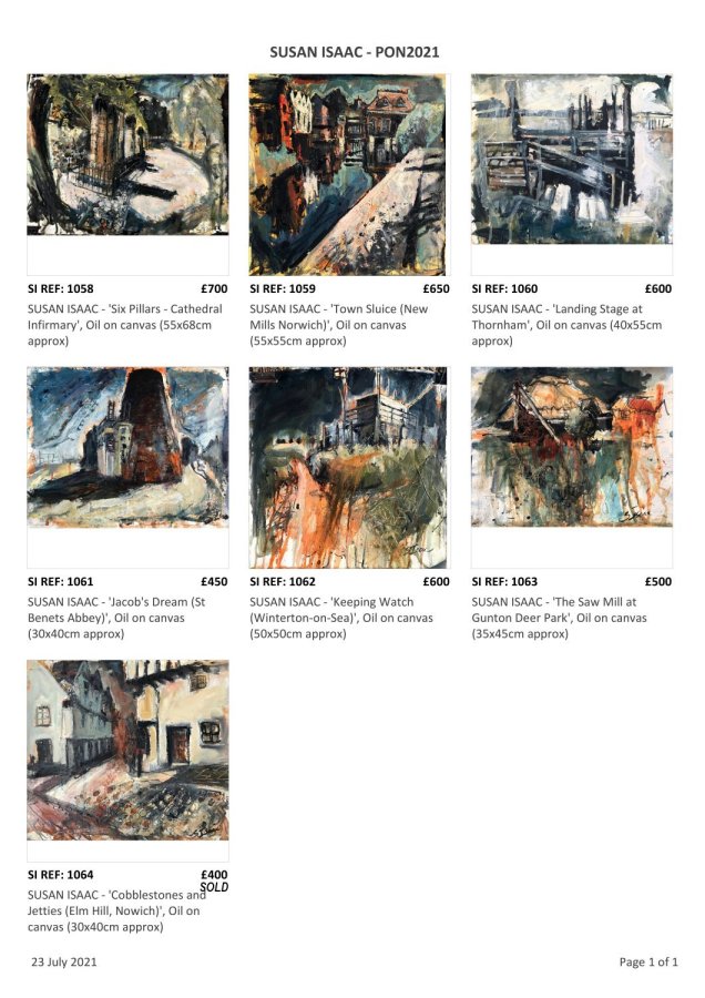 Susan Isaac - PON2021 paintings