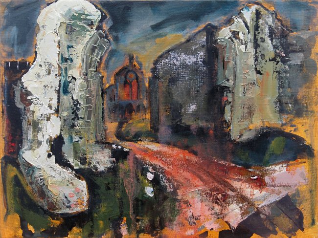 Susan Isaac - Binham Priory through the Gatehouse