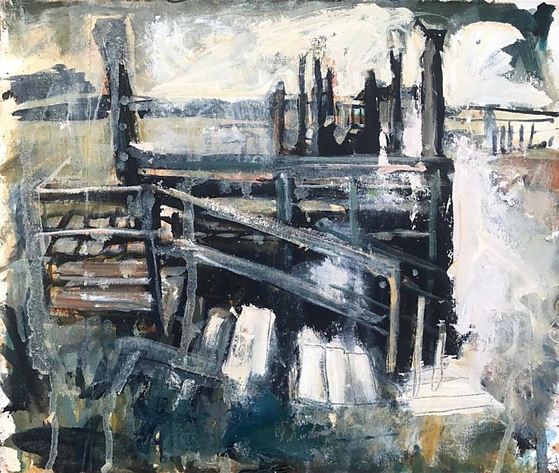 Susan Isaac - Landing Stage at Thornham