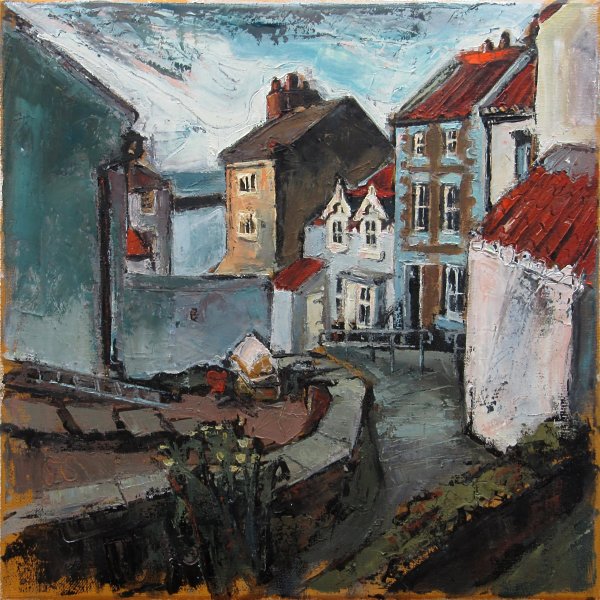 Susan Isaac - Towards Barrass Square, Staithes