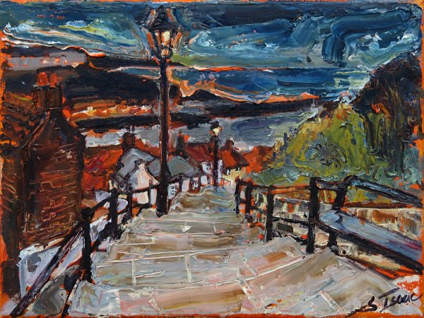 Susan Isaac - Whitby Steps in the Evening