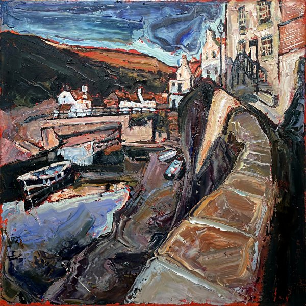 Susan Isaac - The Footbridge from Beckside at Staithes
