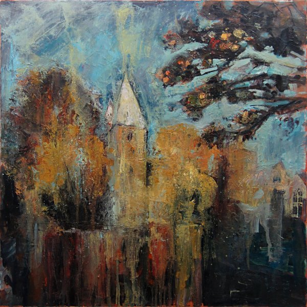 Susan Isaac - Southwell Minster from the Bishops Palace Gates