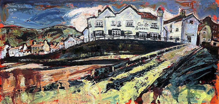 Susan Isaac - The Cod & Lobster from the Beach Staithes